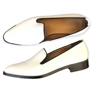 Loafers Everlane White Leather Modern Smoking Shoes 10.5